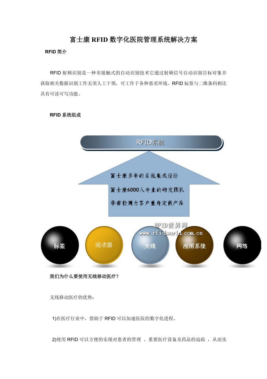 RFID数字化医院管理系统解决方案_第1页