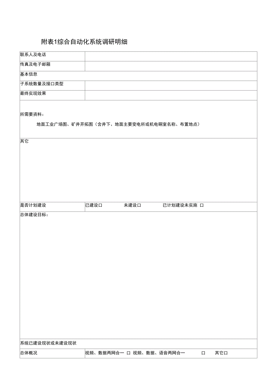 智能化改造项目建设调研表格(_第3页