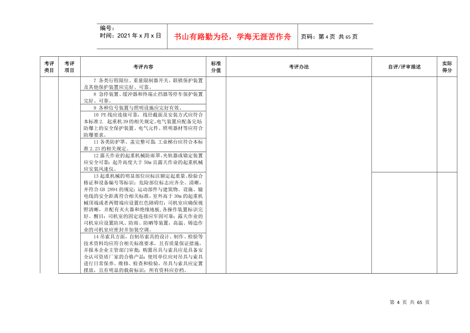 机械加工设设施考评表_第4页