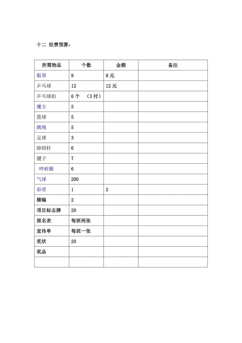 校园吉尼斯活动策划书_第5页