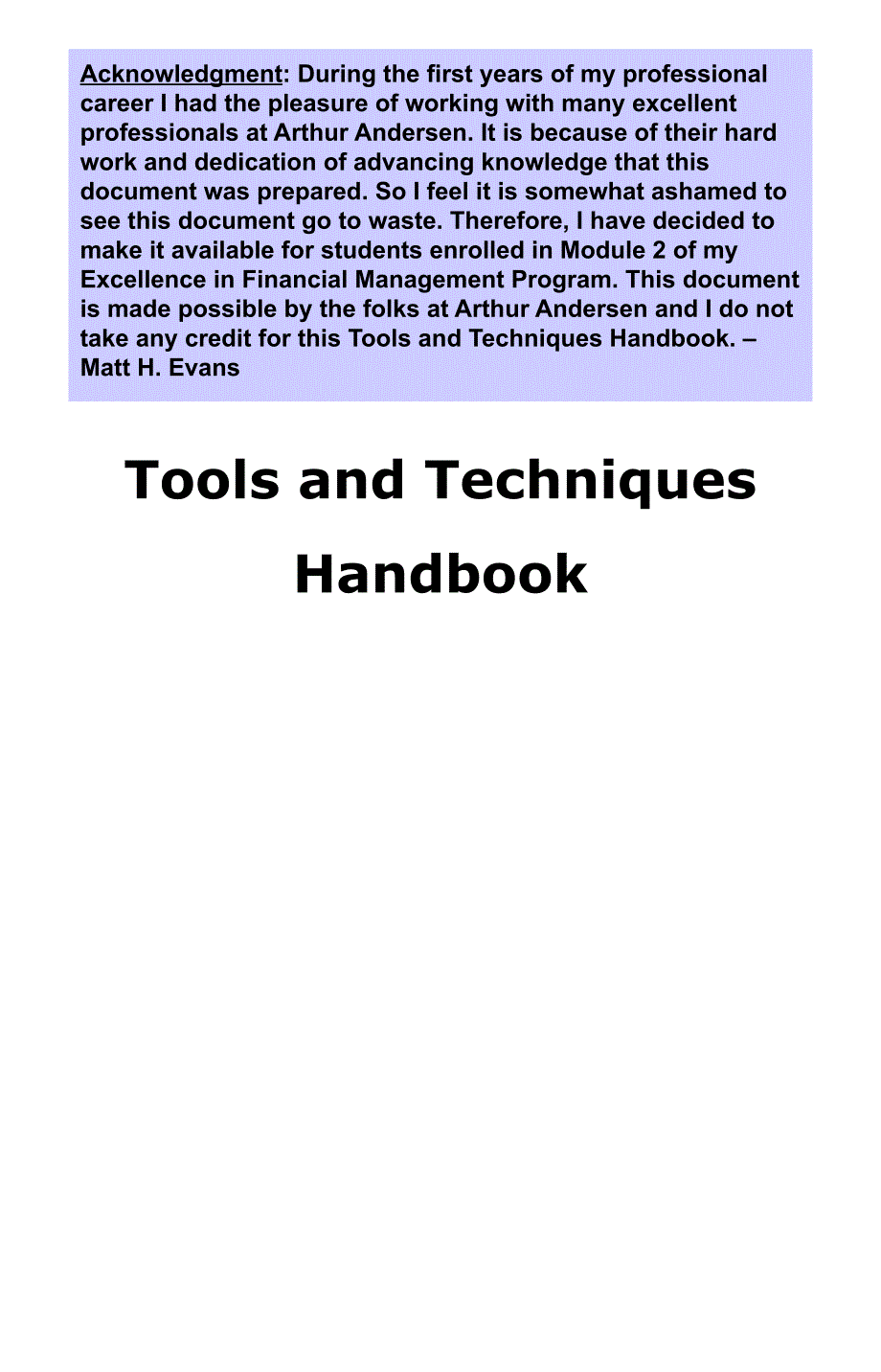 ToolsandTechniquesHandbook_第1页