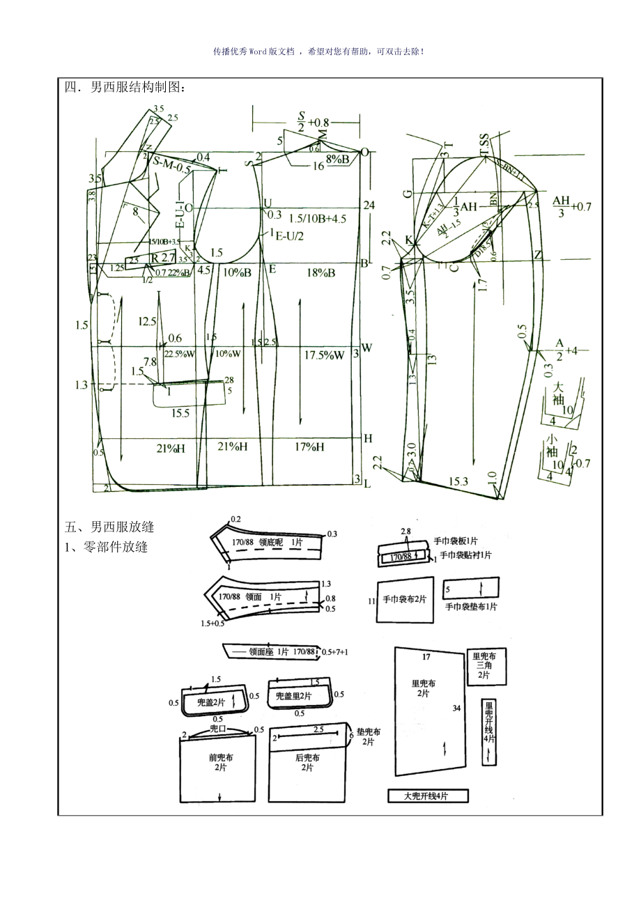 男西服缝制工艺教案Word版_第4页