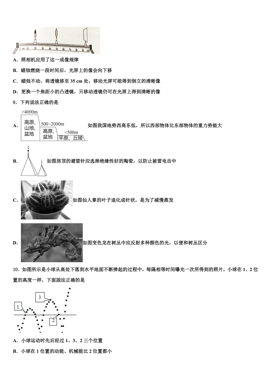 2023届安徽省太河县重点达标名校中考物理猜题卷含解析_第3页