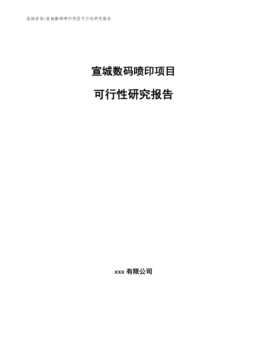 宣城数码喷印项目可行性研究报告_第1页