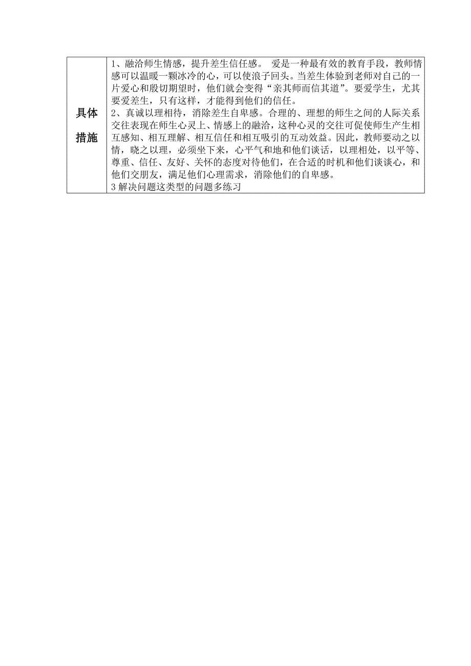 四年级数学学困生辅导计划_第5页