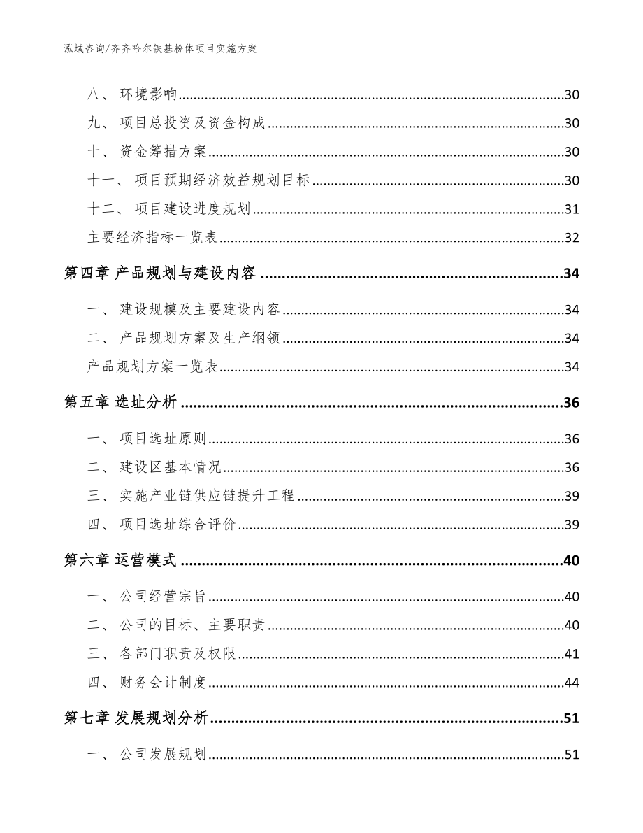 齐齐哈尔铁基粉体项目实施方案_模板参考_第3页