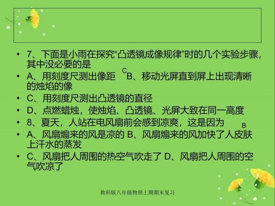 教科版八年级物理上期期末复习课件_第5页