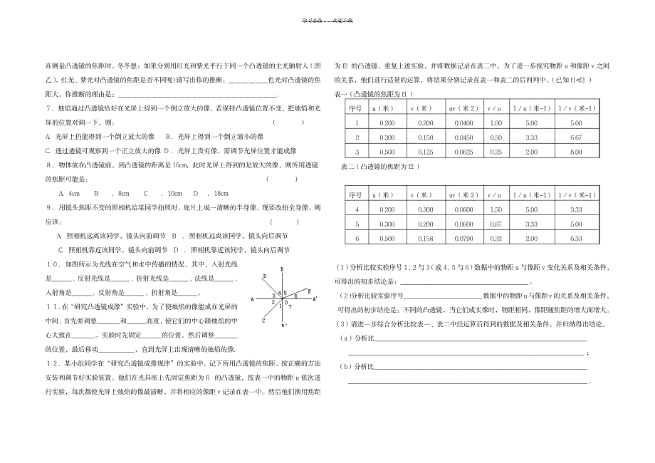 2023年初中物理作图题_光学作图专项训练一张反正面_第2页