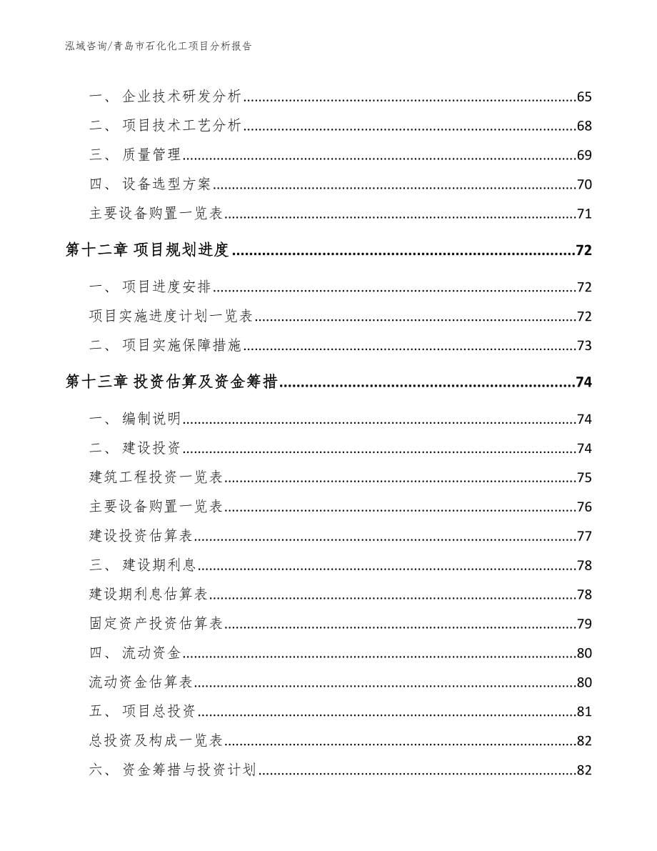 青岛市石化化工项目分析报告_第5页