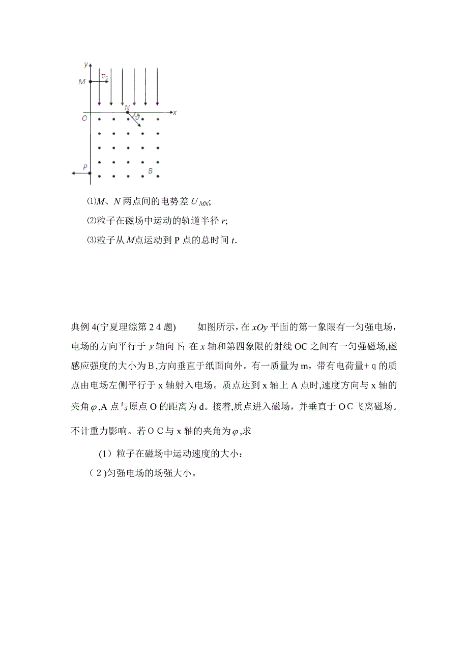 带电粒子在电场中类平抛运动和磁场中的偏转试题._第3页