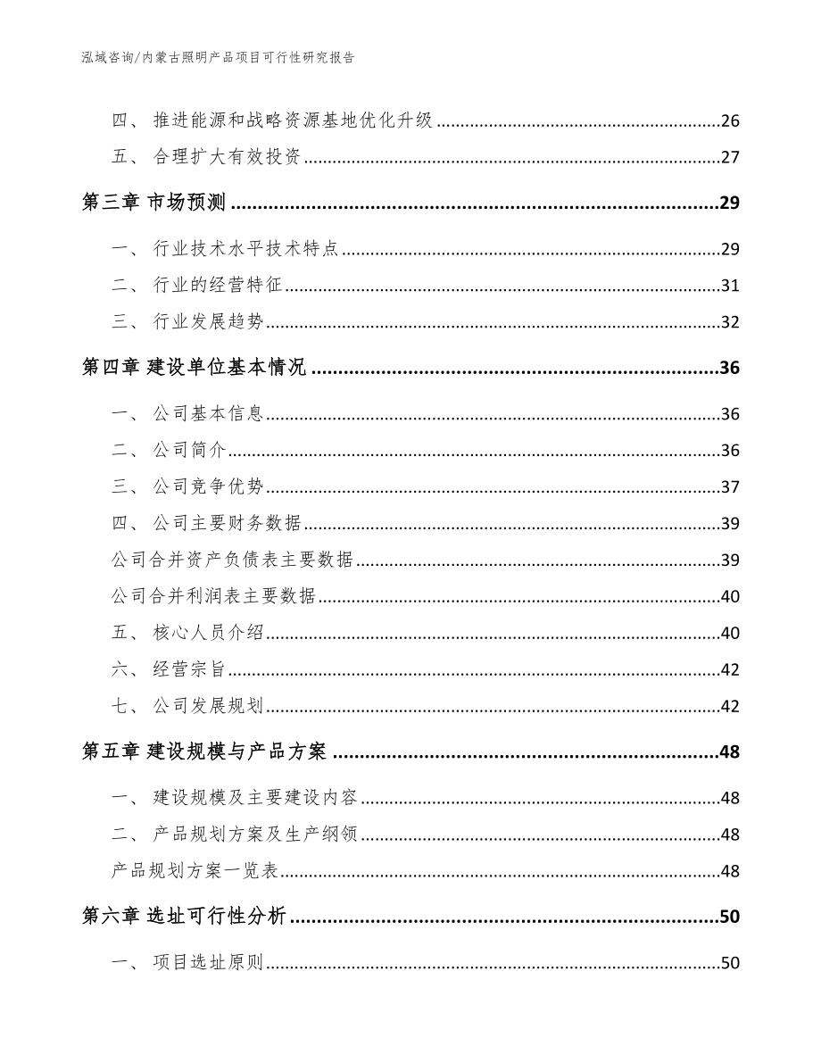 内蒙古照明产品项目可行性研究报告_第4页