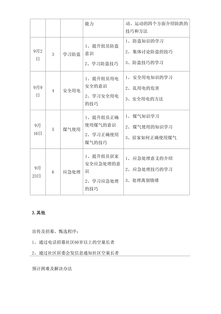 居家安全小组计划书_第4页