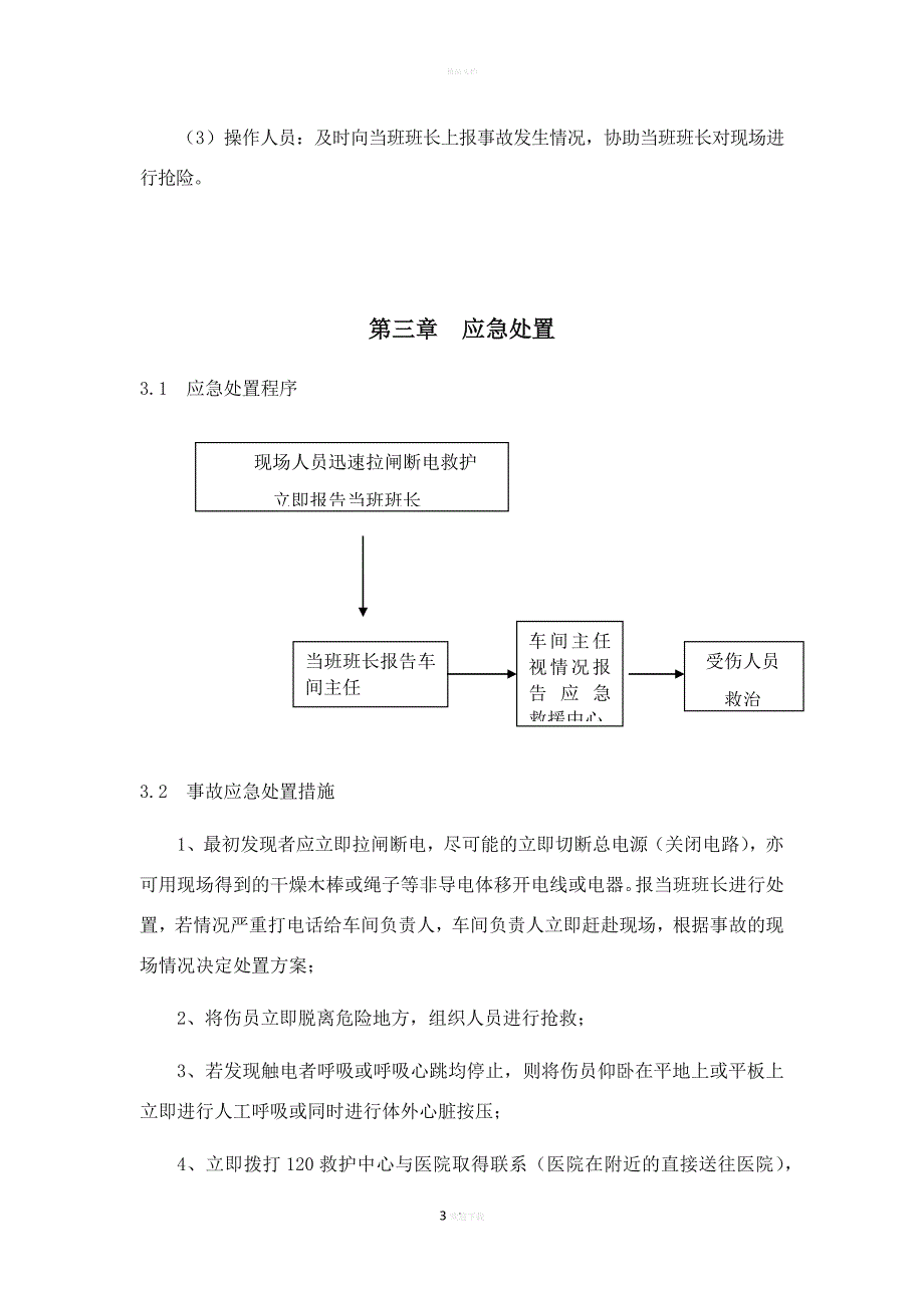 触电事故现场处置方案_第3页