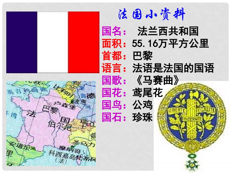 高中政治 国家与国际组织常识 法国课件 新人教版选修3_第1页