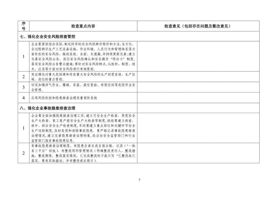 全面落实企业安全生产主体责任检查重点_第5页