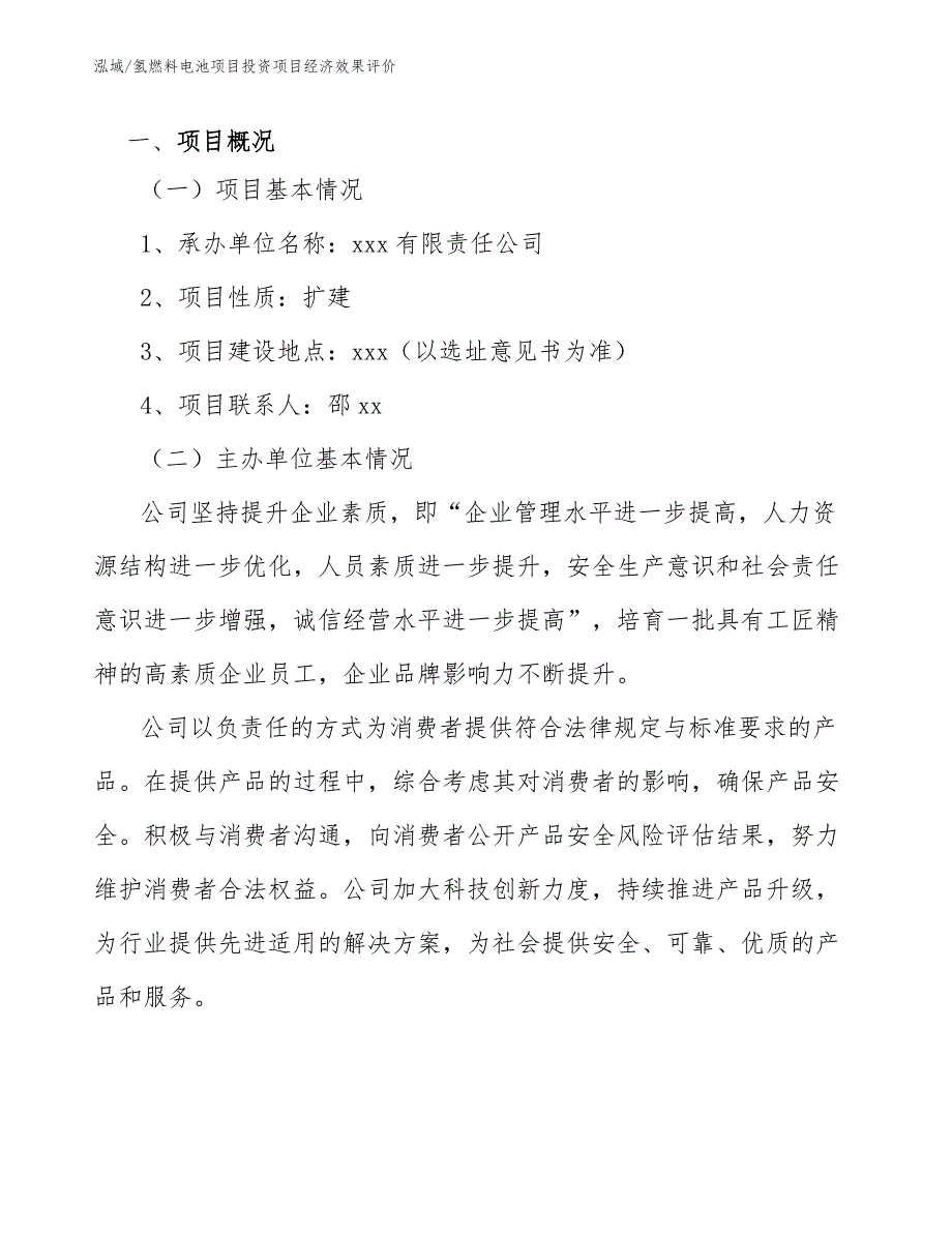 氢燃料电池项目投资项目经济效果评价_第2页