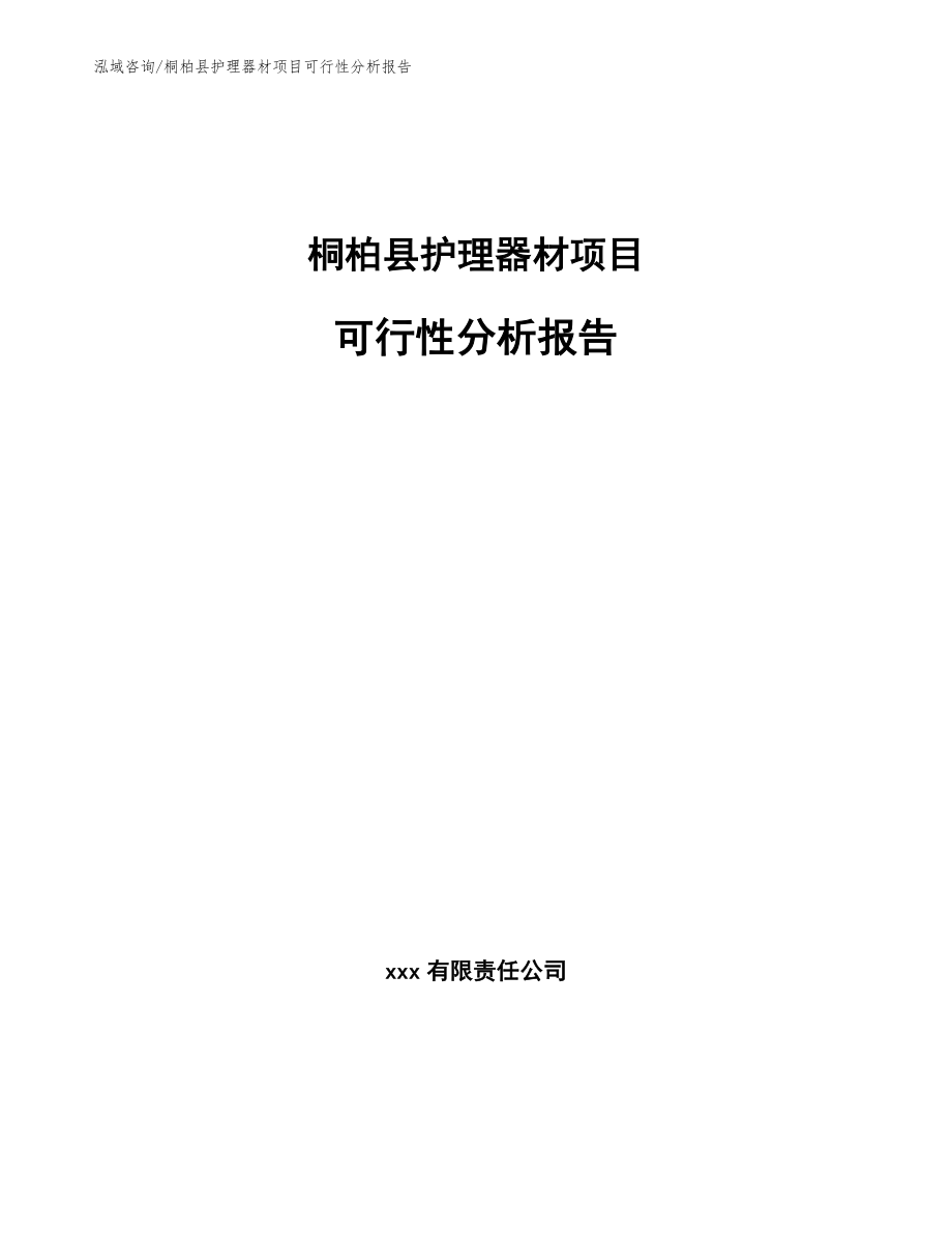 桐柏县护理器材项目可行性分析报告范文参考_第1页