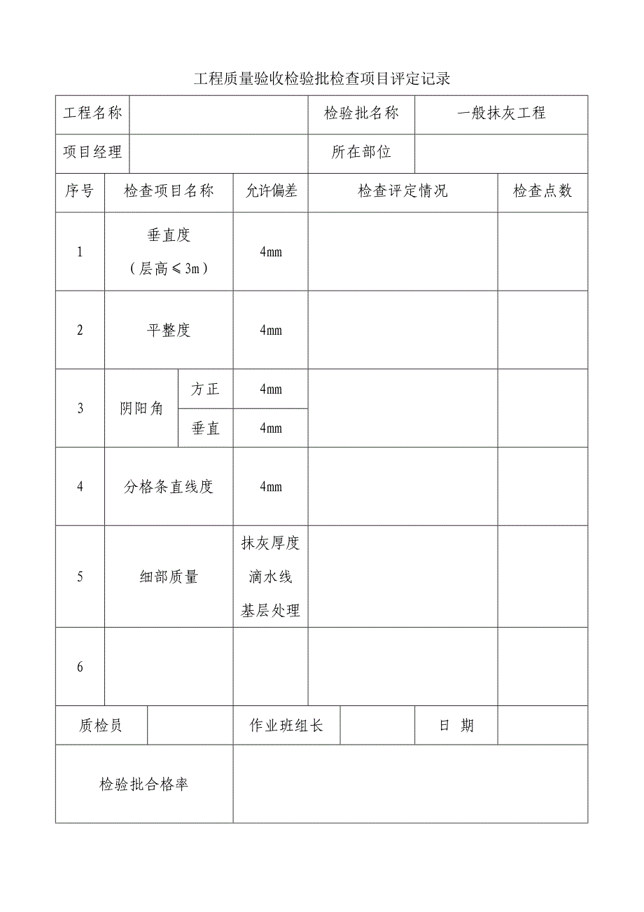 工程质量验收检验批检查项目评定.doc_第5页