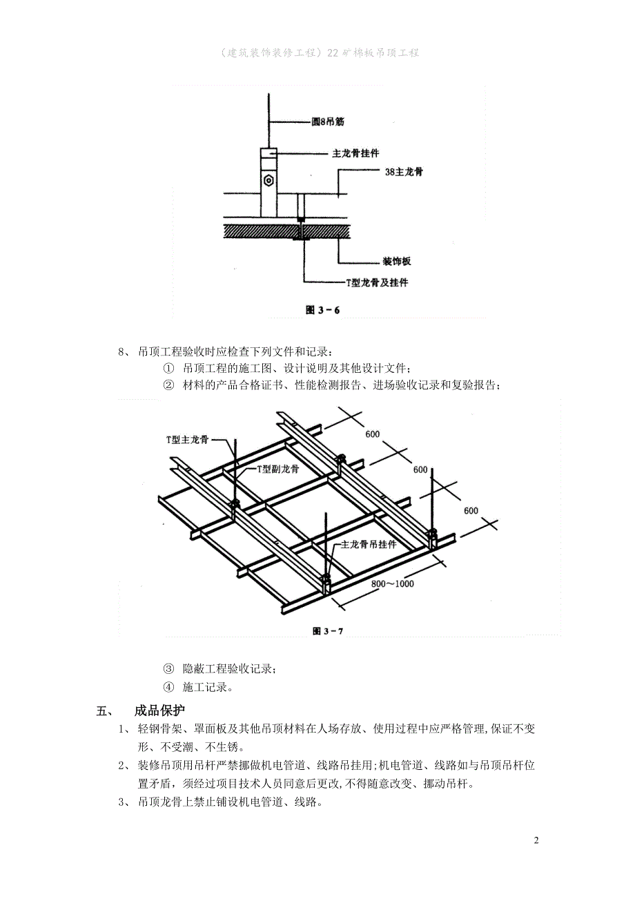 （建筑装饰装修工程）矿棉板吊顶工程_第2页