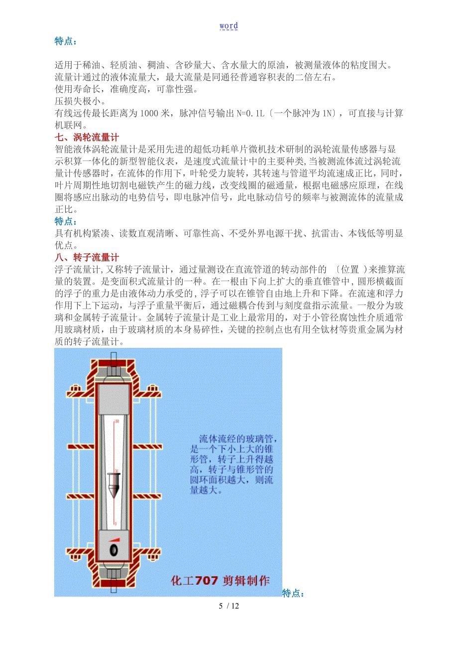 24种流量计、温度计、压力表格、液位计优缺点_第5页