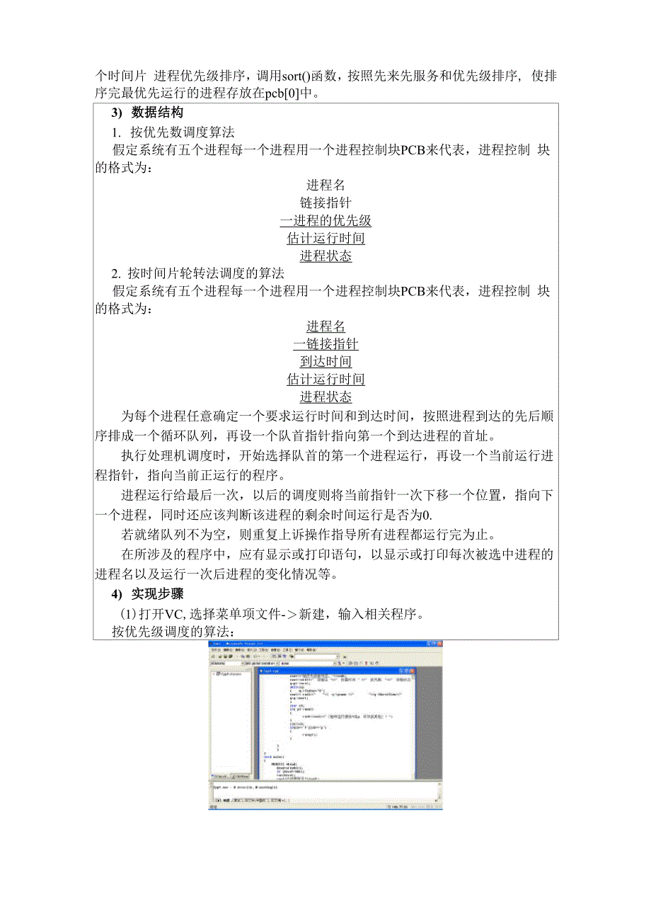 处理机管理实验报告_第4页