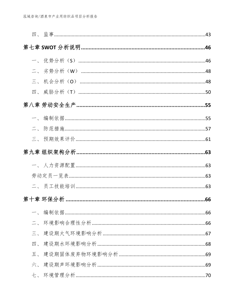 酒泉市产业用纺织品项目分析报告【模板参考】_第4页