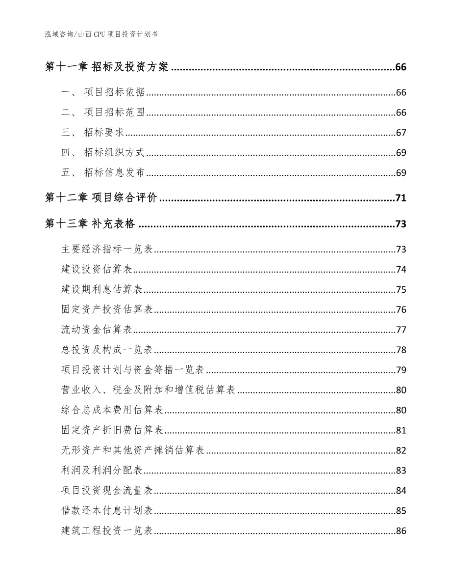 山西CPU项目投资计划书【模板范文】_第4页