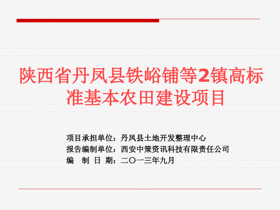 某镇高标准基本农田建设项目概述choh_第1页