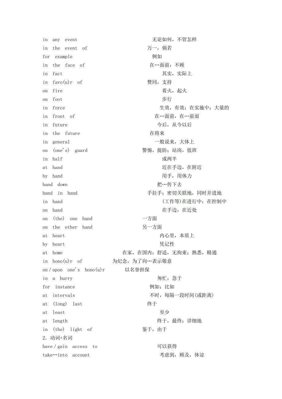 英语四级高级短语_第2页