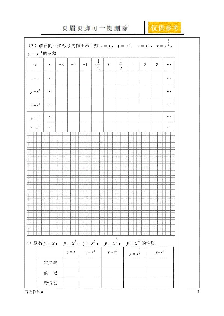 幂函数导学案(江自龙)【教学借鉴】_第2页