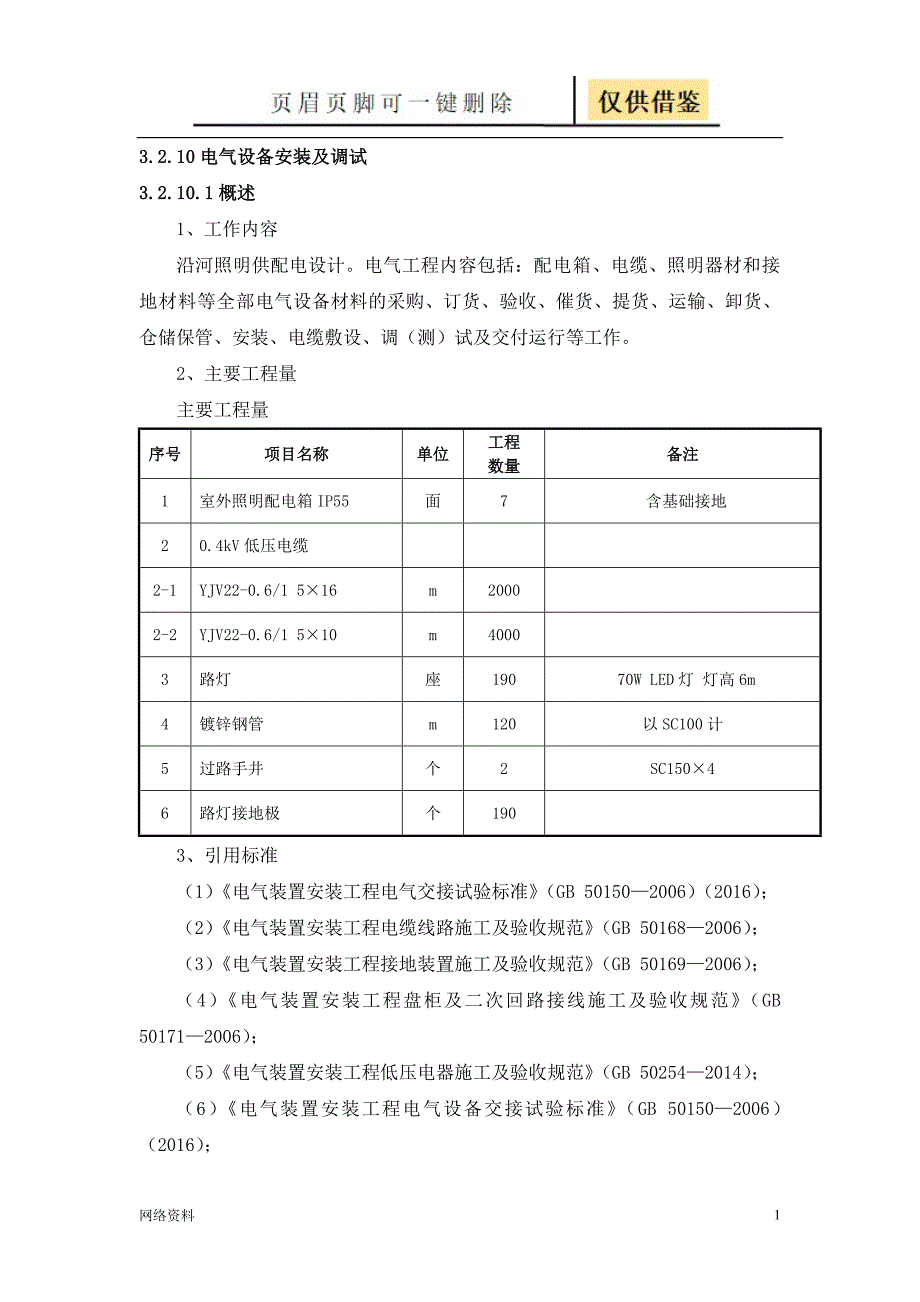 电气设备安装及调试方案研究材料_第1页