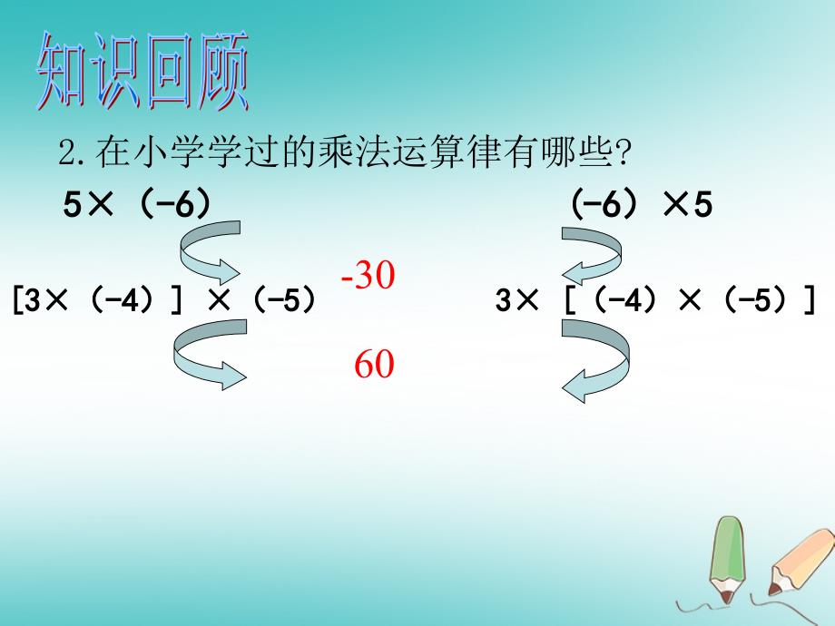 湖南省衡阳市耒阳市七年级数学上册 2.9 有理数的乘法 2.9.2 有理数乘法的运算律课件 （新版）华东师大版_第4页