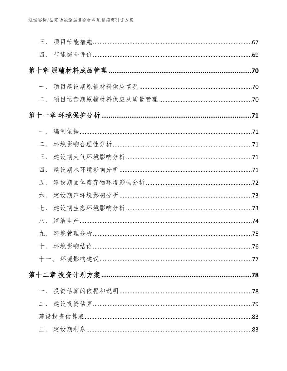 岳阳功能涂层复合材料项目招商引资方案_第5页