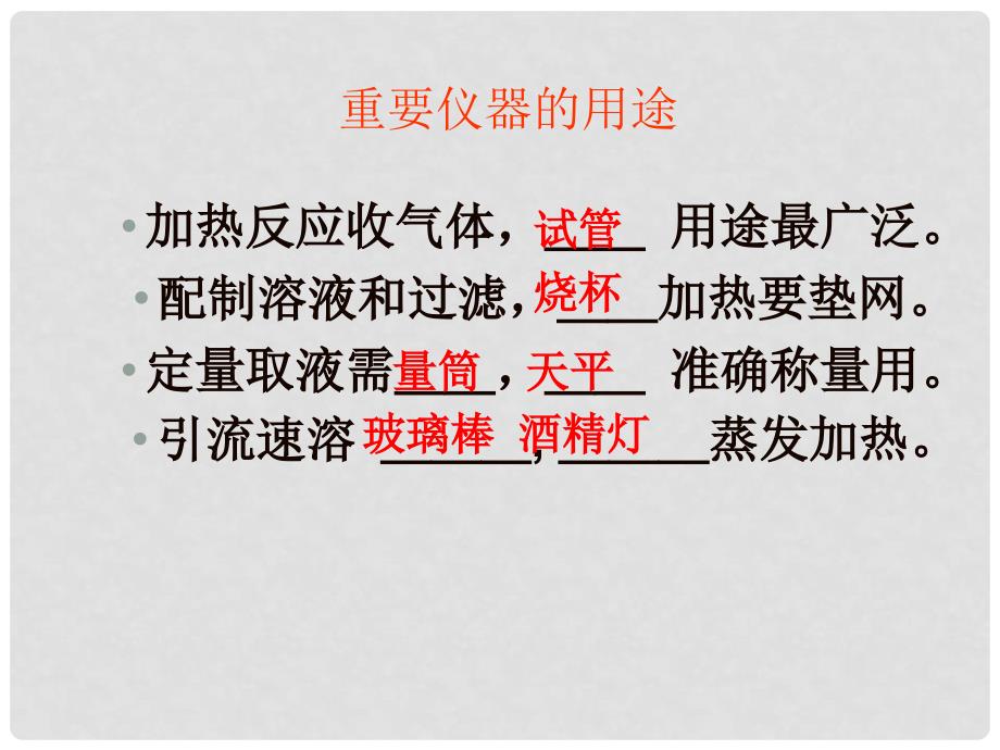 江西省吉安县凤凰中学九年级化学上册《课题3 走进化学实验》课件 新人教版_第4页