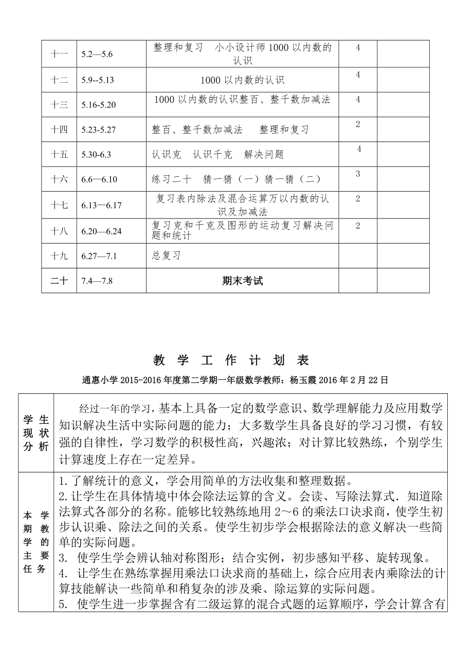 【人教版】2017年二年级下册数学：全册教案（Word版122页）_第5页