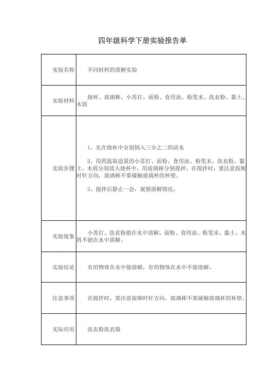 四年级科学下册实验报告单实验_第3页