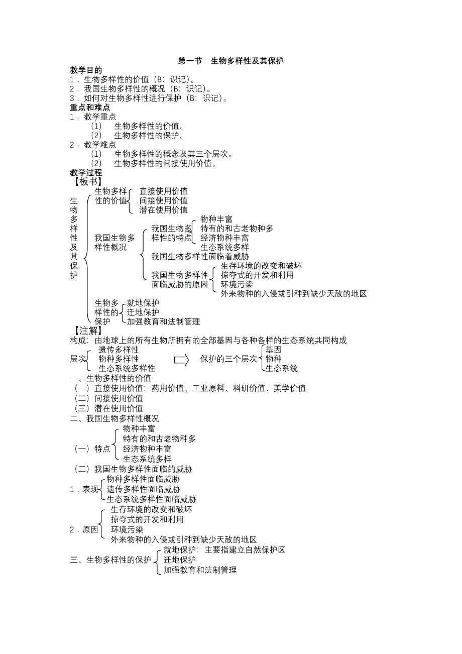 第一节生物多样性及其保护.doc_第1页