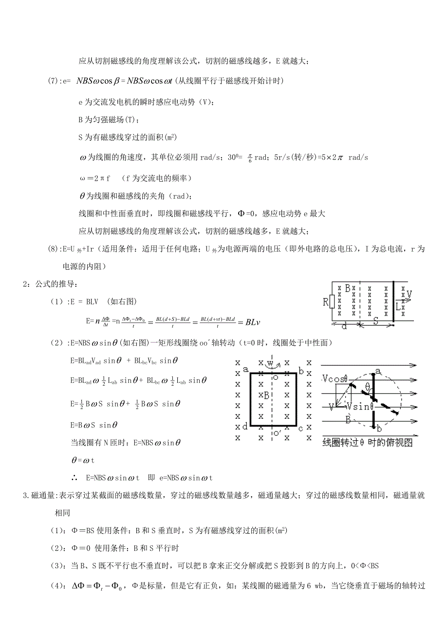 电磁感应基础知识归纳_第2页