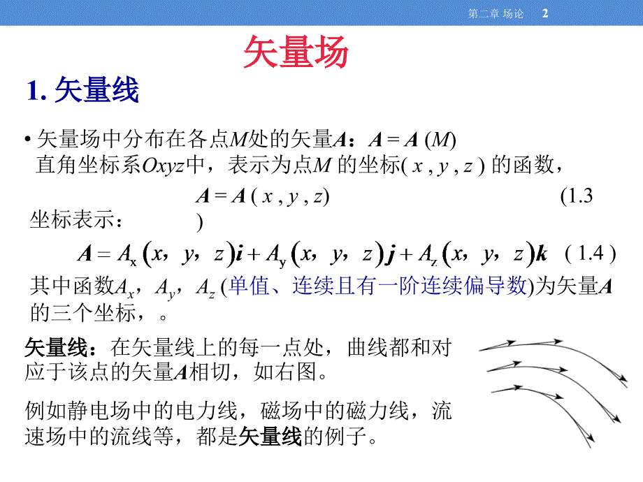 场论与复变函数课件：场论矢量场_第2页