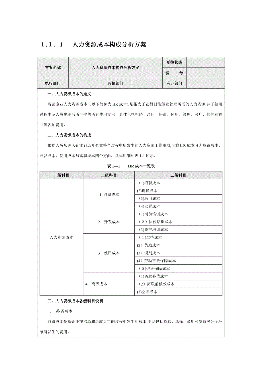 企业内部控制-人力资源成本.docx_第1页