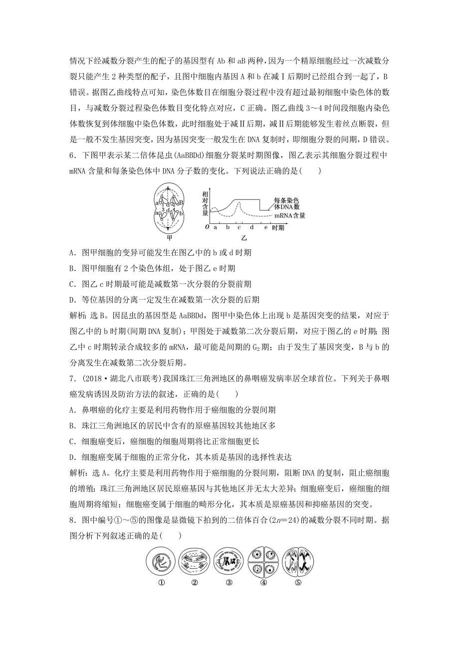 2019届高考生物总复习 第五单元 遗传的物质基础阶段性检测1 新人教版.doc_第3页