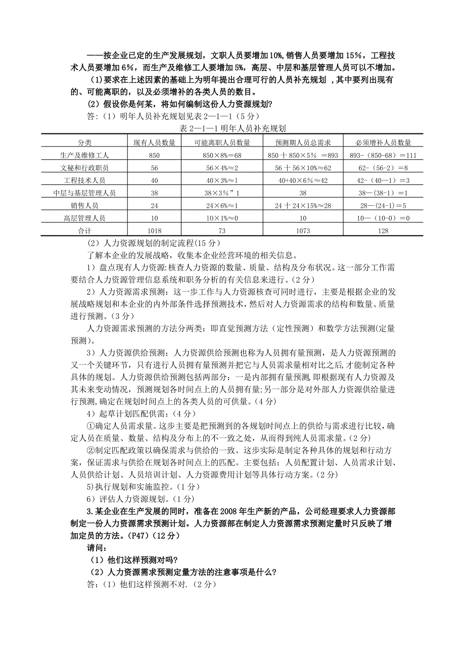 人力资源管理师技能操作强化训练题_第4页