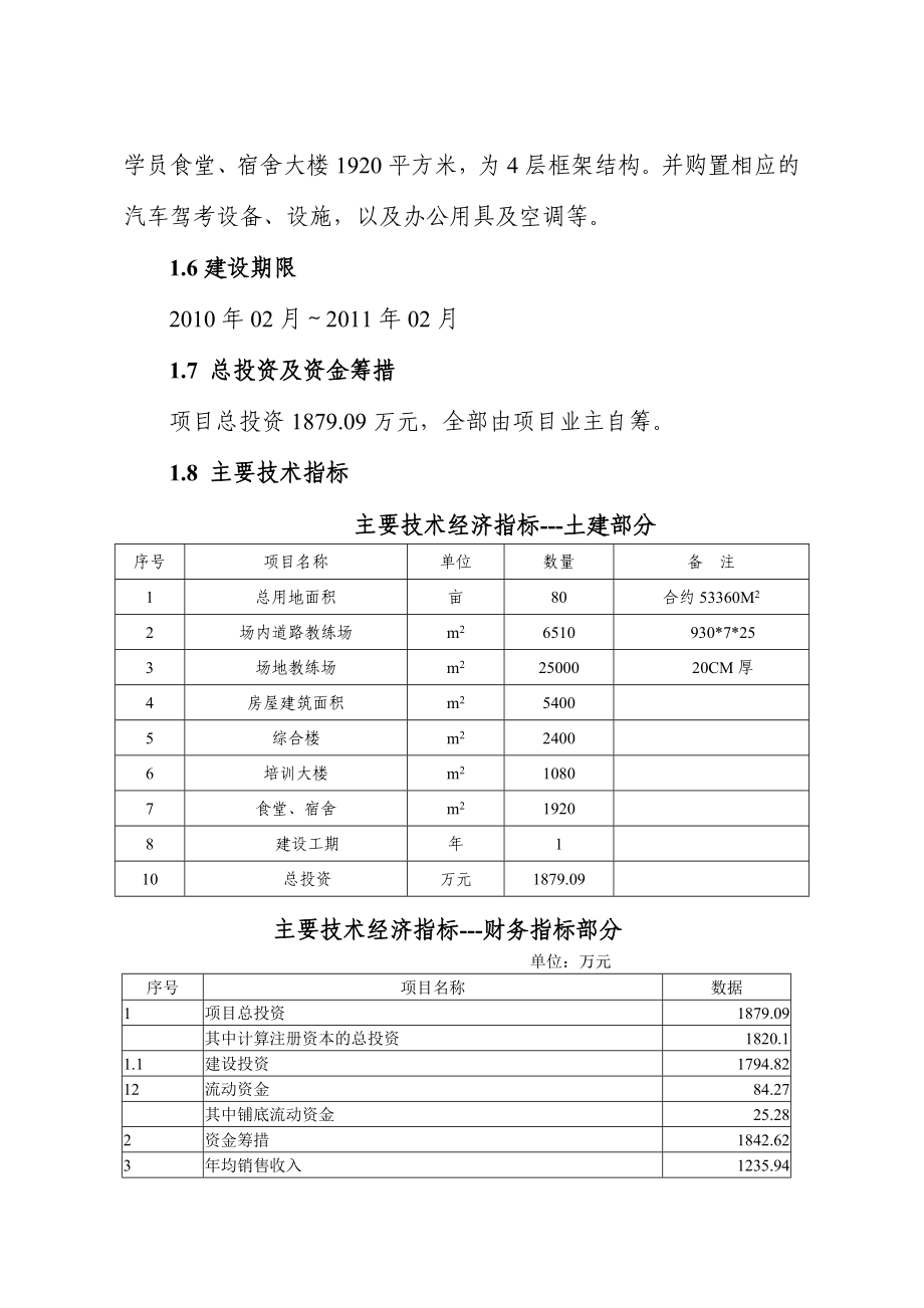 综合类一级驾校项目可行性研究报告21026_第4页