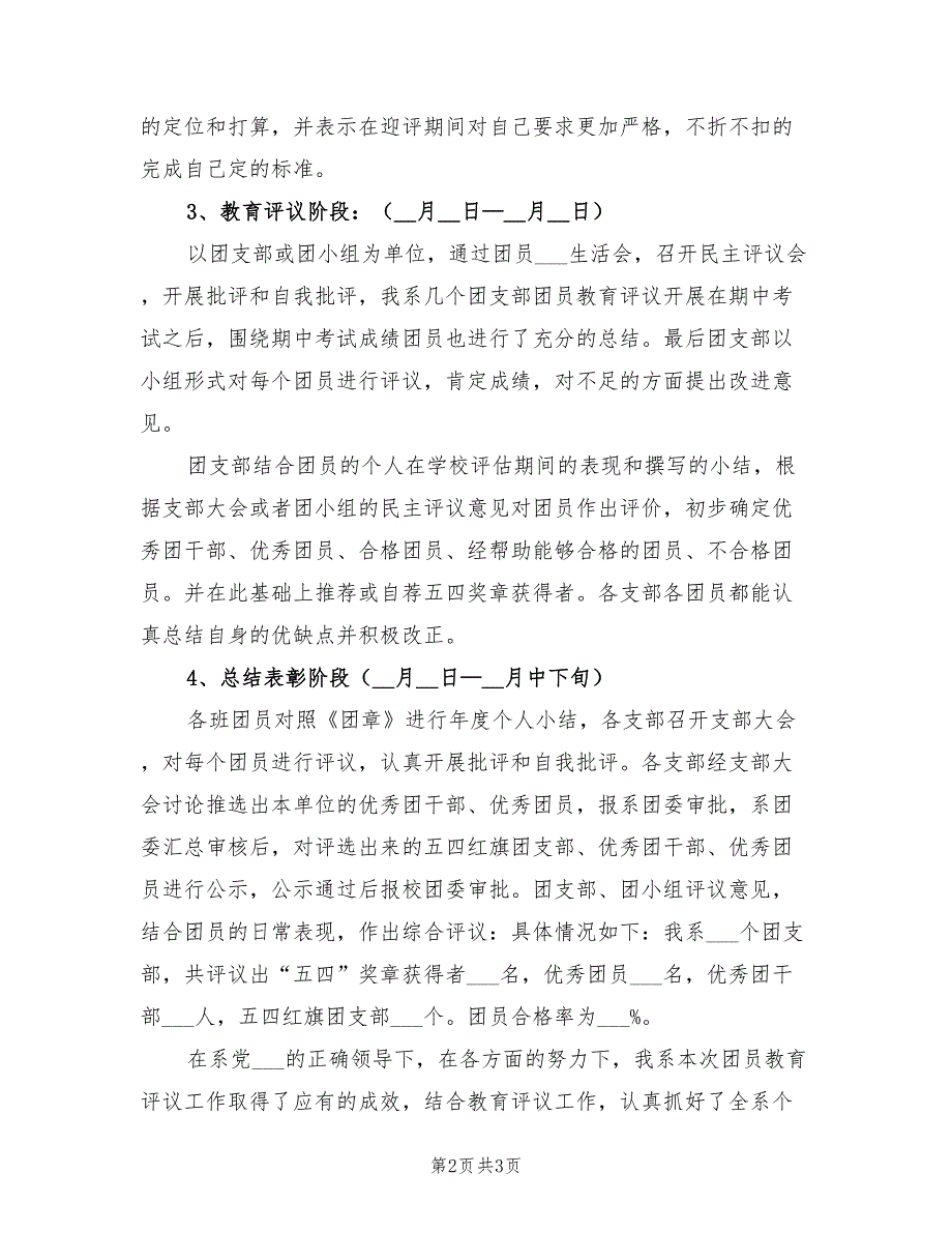 2022年本年度团员教育评议小结_第2页