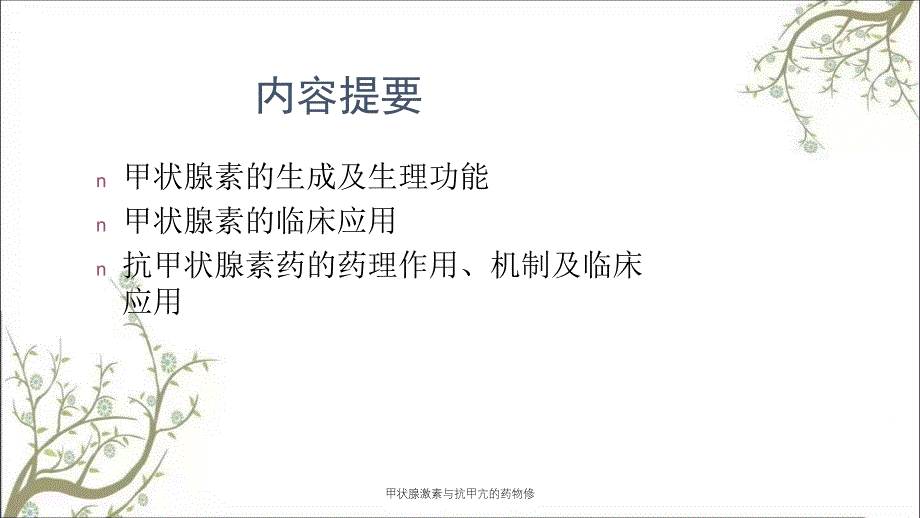 甲状腺激素与抗甲亢的药物修课件_第2页