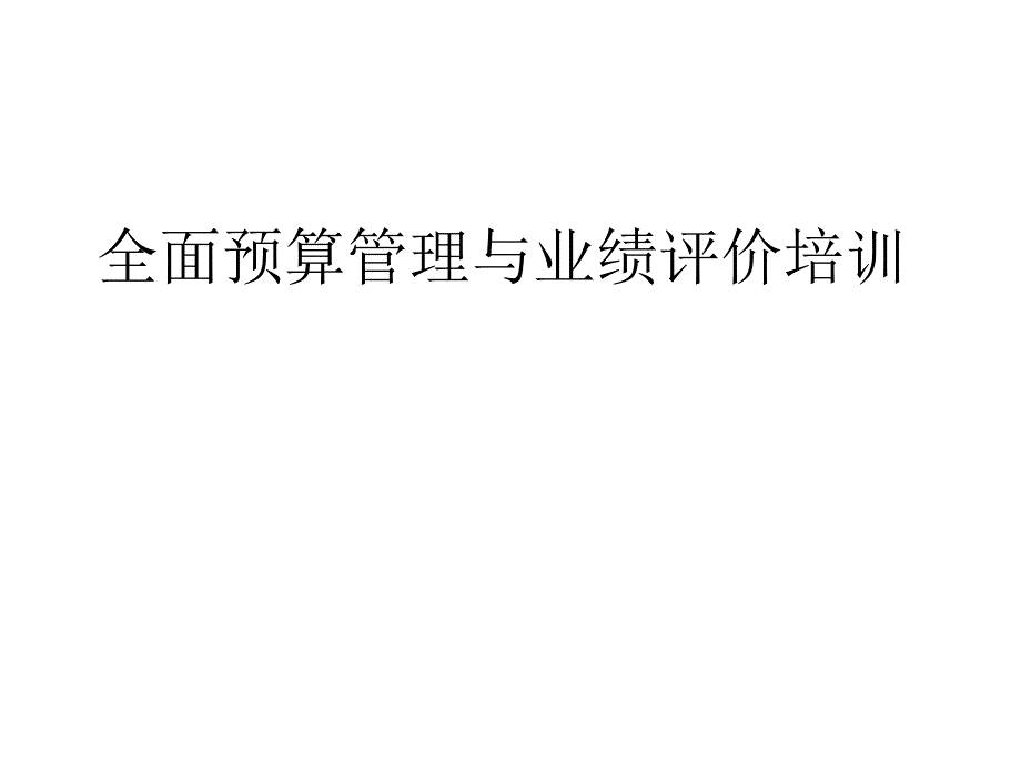 全面预算与业绩评价培训_第2页