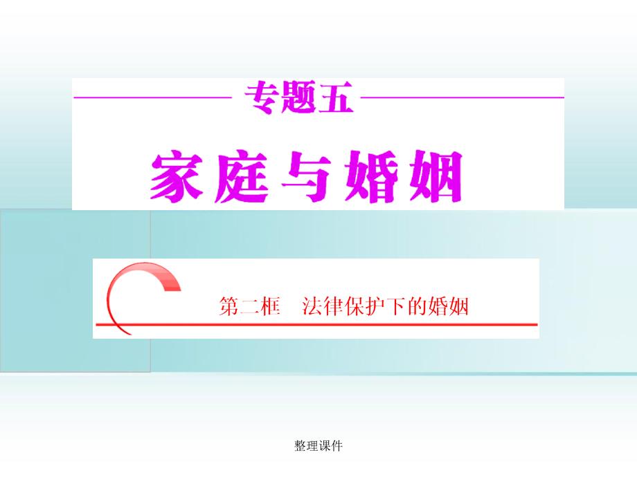 201x201x高中政治专题五家庭与婚姻第二框法律保护下的婚姻新人教版选修_第2页