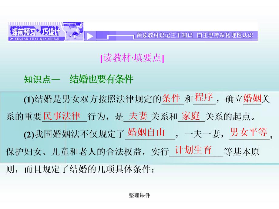 201x201x高中政治专题五家庭与婚姻第二框法律保护下的婚姻新人教版选修_第3页