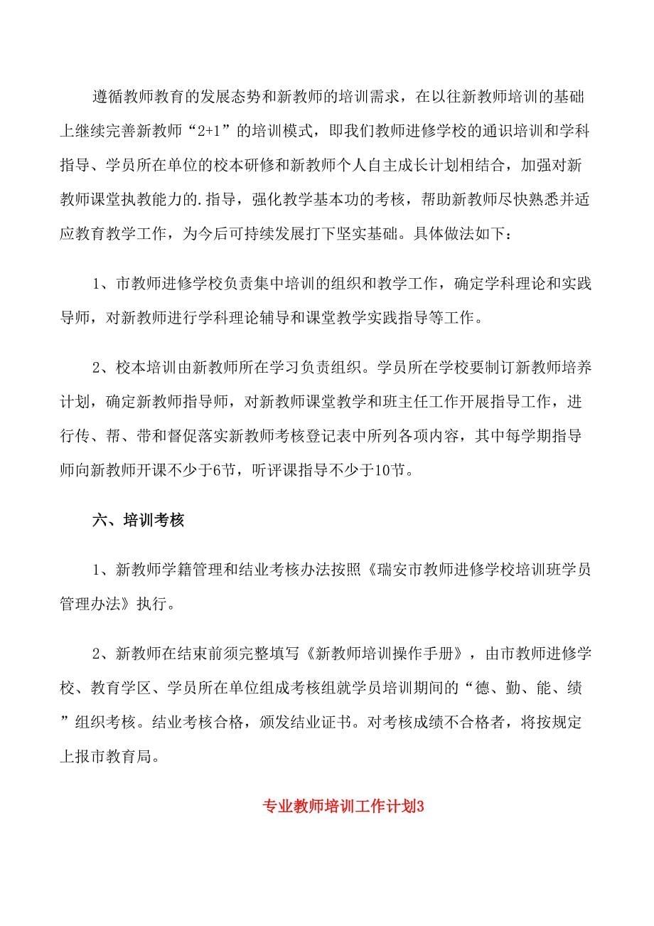 专业教师培训工作计划_第5页