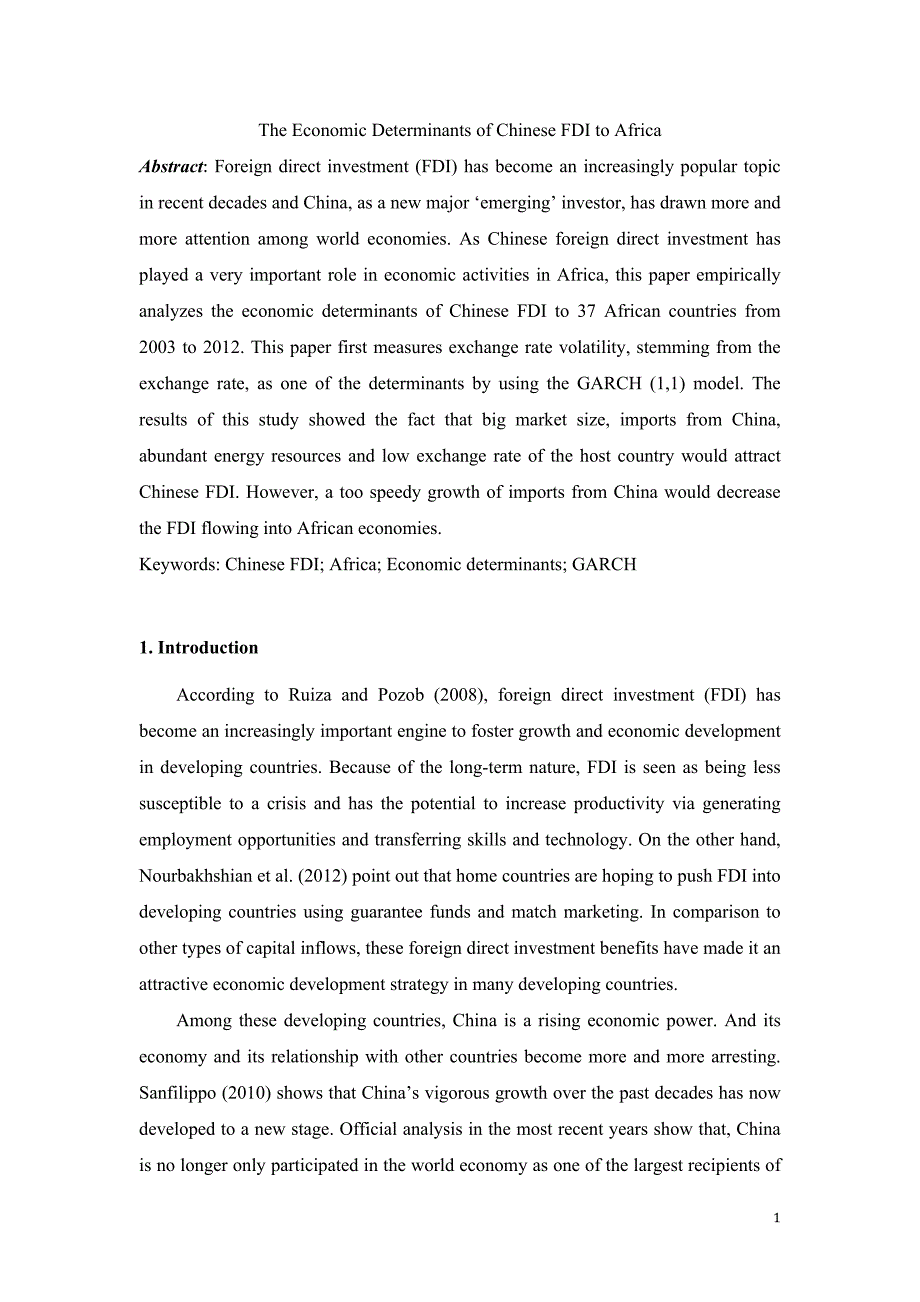 The-Economic-Determinants-of-Chinese-FDI-to-Africa英语论文.docx_第4页